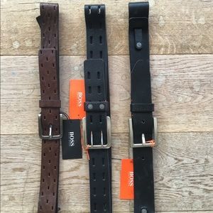 Men’s Casual Leather Belts - Boss Orange
